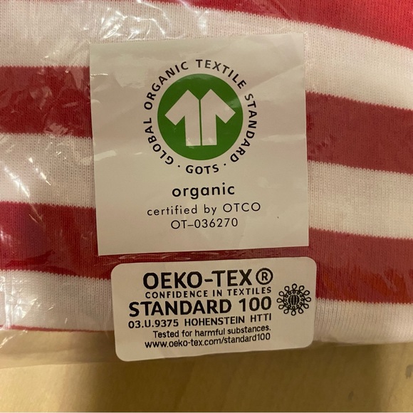 Hanna Andersson Unisex Adult Red and White Striped Pajama Long Sleeve Top - M - Picture 4 of 6